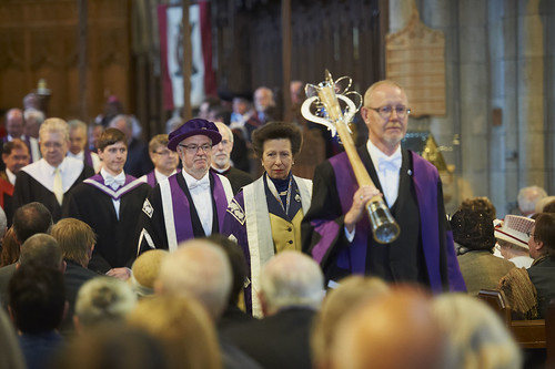Mace Bearer and Chancellor Lead the Academic Procession