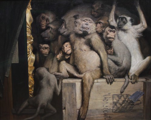 Gabriel von Max. "Monkeys as Judges of Art" (1889)
