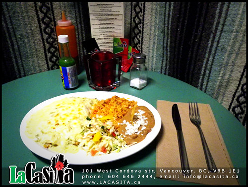 La Casita Gastown menu chicken enchilada