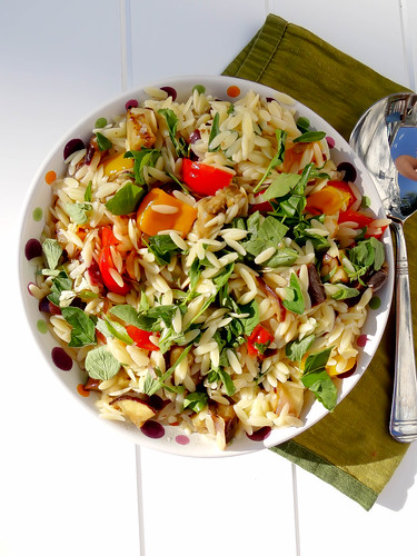 grilled vegetable orzo salad