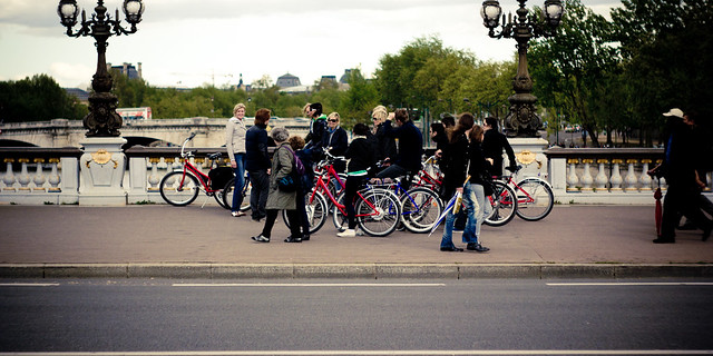 tourists ona bike