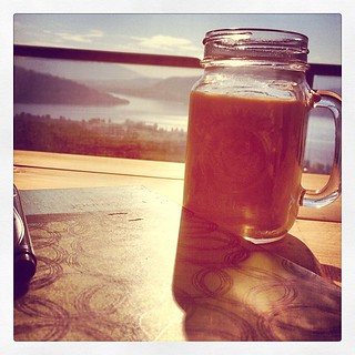 Starting off my day with prayer, a beautiful view, and coffee in a mason jar!