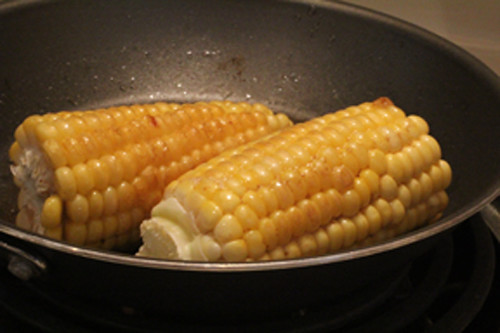 Corn sauteeing