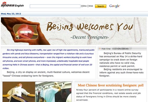 Beijing welcomes you - decent foreigners