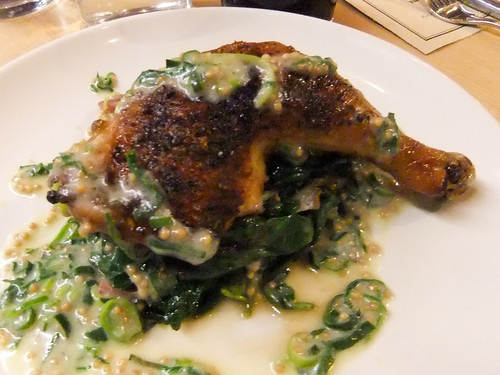 Smoked Chicken with Green Garlic Sauce, Back Forty West
