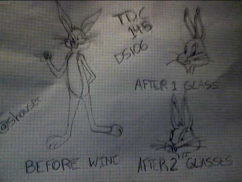 Bugs Bunny With Wine
