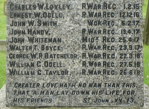 War Memorial in Temple Grafton, Warwickshire