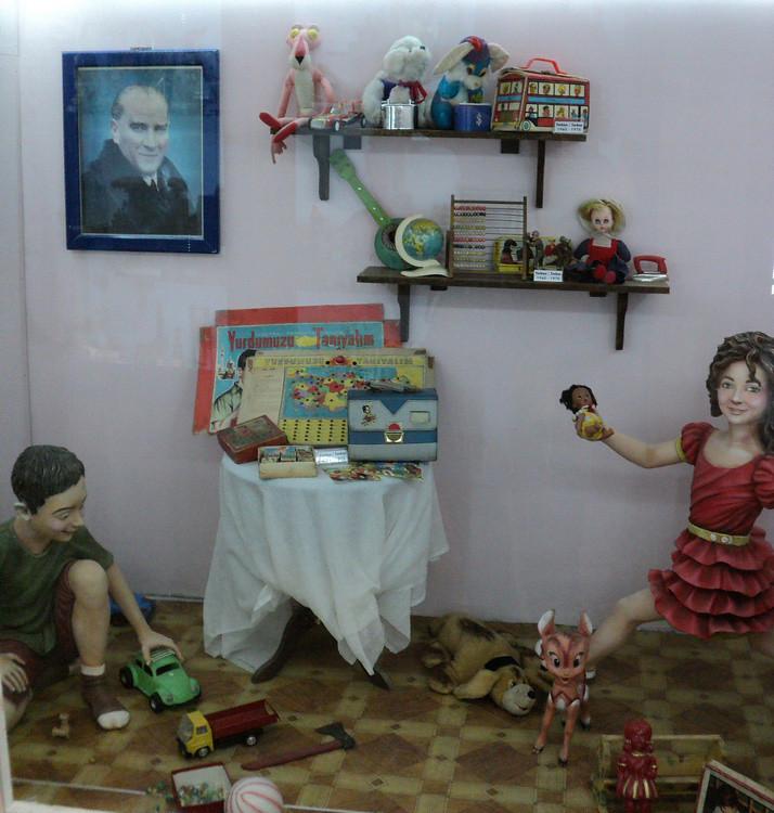 Уголок, представляющий турецкие игрушки периода 1960-1970 гг