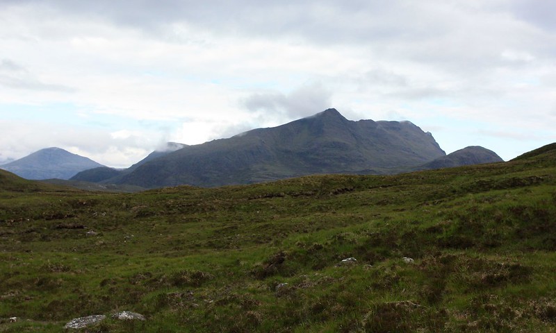 Slioch from the high ground above Lochan Fada
