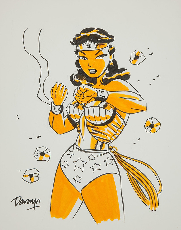 Darwyn Cooke Wonder Woman Illustration Original Art bullets braclets