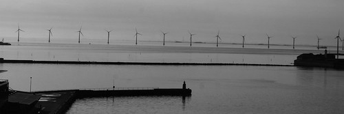 Copenhagen windmills (black & white)