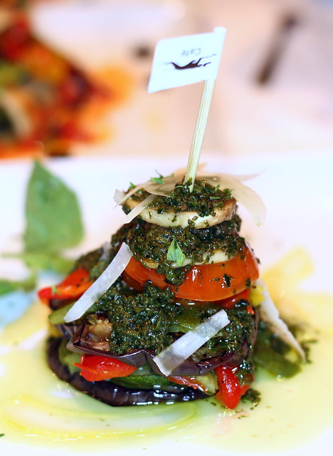 Greyhound Cafe's Grilled Vegetables Salad with Pesto Sauce