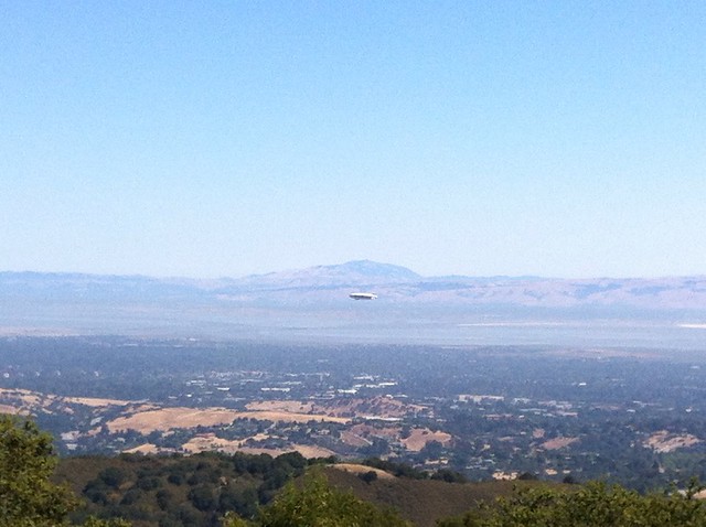 Blimp in front of Mt.Diablo