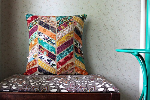 Indie Pillow inspired by West Elm Kantha Chevron Pillows -- tutorial to come soon!! To be shared on the West Elm blog!