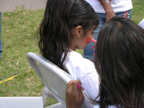 Carifest 2012 face painting red