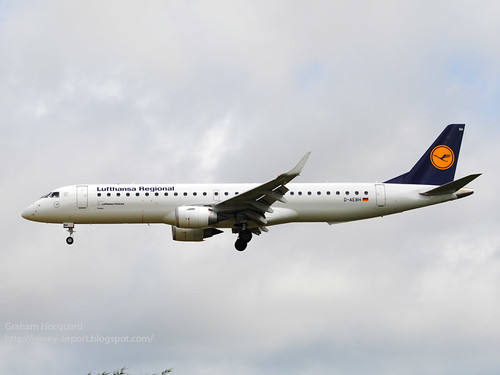 D-AEBH Embraer ERJ190-200LR by Jersey Airport Photography