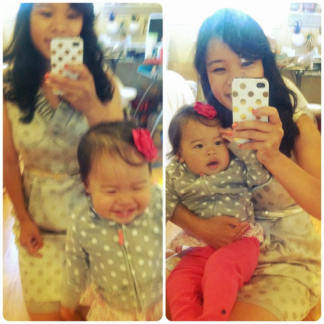 Mio and I are twinsies in polka dots!