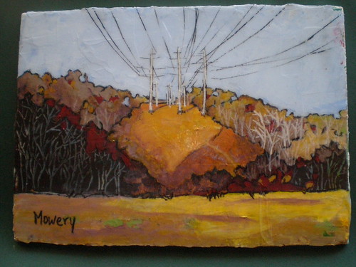 Power lines, acrylic, Barbara Mowery 2012