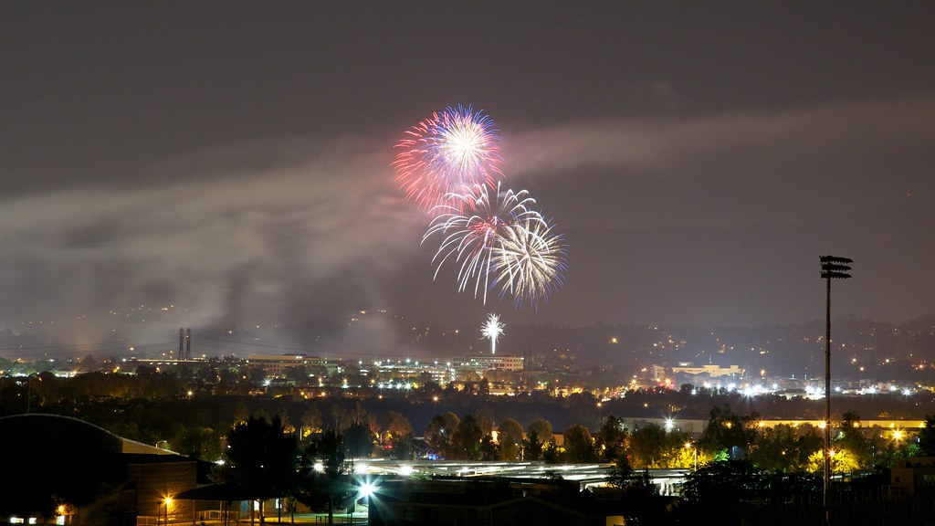 Fireworks in the Santa Clarita Valley, CA.