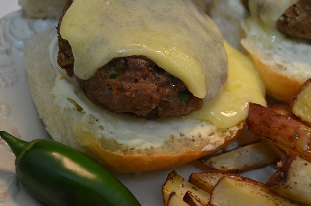 Jalapeno Burgers with Cabot on Top