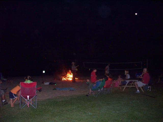 Bonfire on the Beach at Holliday Lake State Park