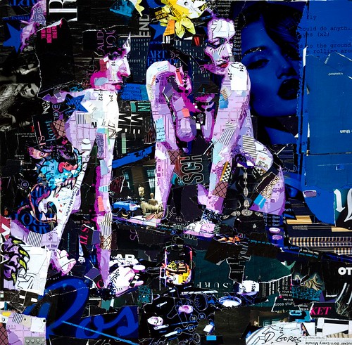 Derek Gores 'Could Do Anything' - collage on canvas - featured in Thinkspace's curated show at Spoke Art in SF, CA opening on May 3rd by thinkspace_gallery
