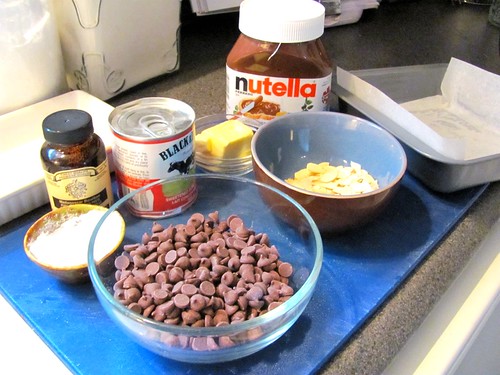 Nutella Fudge with Almonds and Fleur de Sel