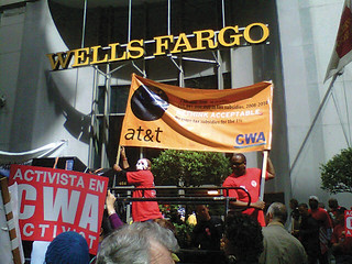 Demostration at Wells Fargo