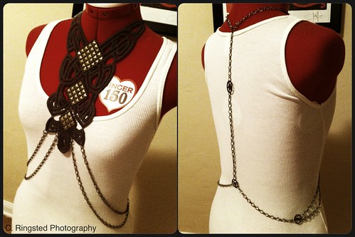 DIY: Body Chain Harness with Antiqued Brass Stud Detail by Sanctuary-Studio