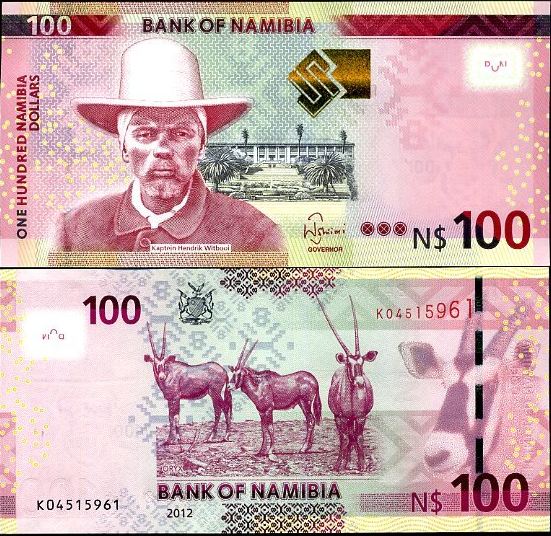 100 Dolárov Namíbia 2012