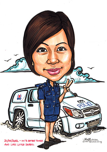 caricature for Singapore Police Force