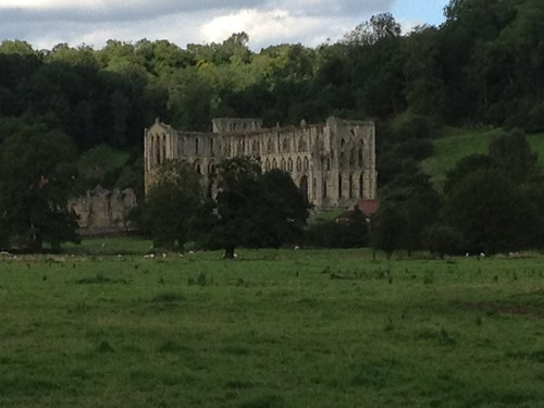 Rievaulx Abbey ruins from the Cleveland Way