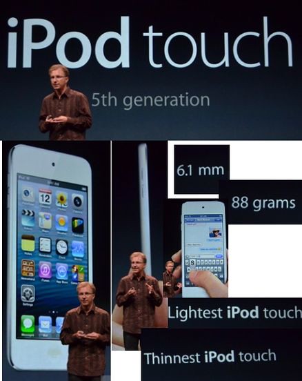 новый iPod touch и его габариты