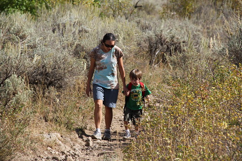 Hiking Momma with Little boy