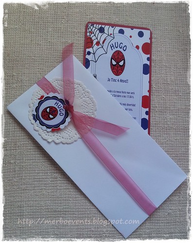 invitaciones niñas spiderman Merbo Events