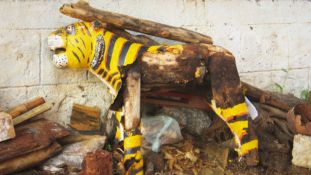 Indian tiger made in Kinnal Craft with a moving jaw - one of the new pieces created