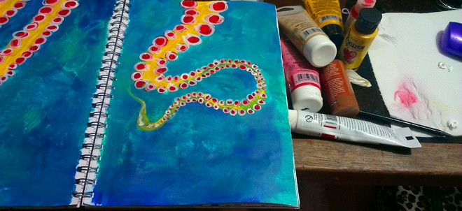 Octopus Art Journal page~ #12