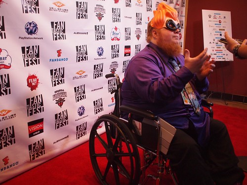 Harry Knowles on the Fantastic Fest red  carpet