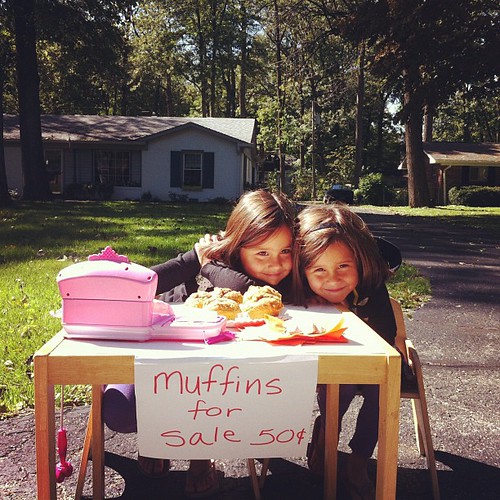Muffins for sale. Muffins for sale. Melt my heart.