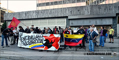 Concentración en apoyo al pueblo de Venezuela convocada por Euskadi-Cuba coincidiendo con las elecciones del país.
