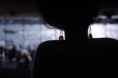 earrings on "A Clockwork Orange" sculpture, Kubrick Expo, EYE Amsterdam