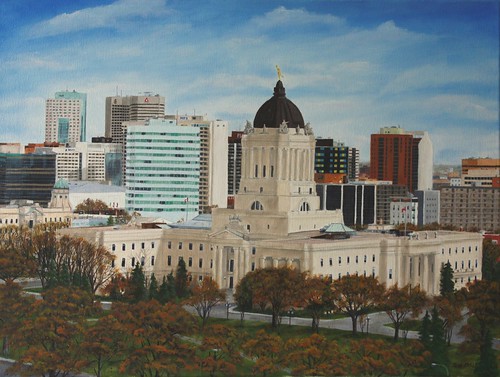 Winnipeg skyline by Sid's art