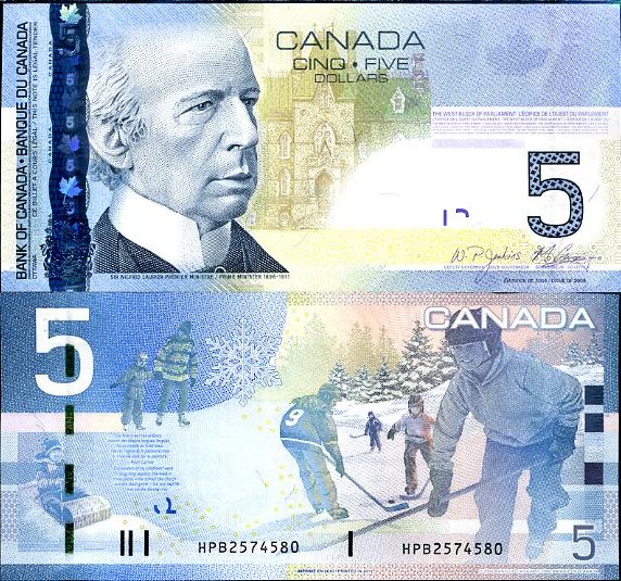 5 Dolárov Kanada 2006, Pick 101A
