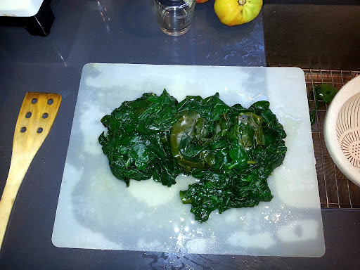 Malabar Spinach - After Blanching