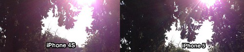 Uji kamera iPhone 4S (kanan) dan iPhone 5 (kiri) Credit Image: The Next Web