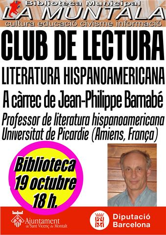 Club de lectura hispanoamericana @ 19 octubre 18 h. by bibliotecalamuntala