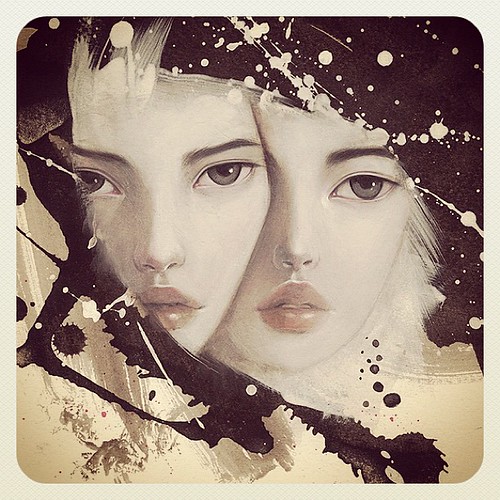 another one I liked by Stella Im Hultberg @stellaimhultberg "Shadows 5" @thinkspace_art by audkawa