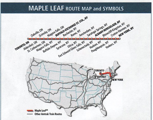 Amtrak Maple Leaf 2011 Map