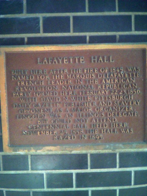 Lafayette Hall marker