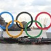 The Olympic rings and the O2
